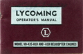 Lycoming Operator's Manual (Model VO-435-A1B And A1D Helicopter Engines)