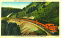 Great Northern Railway's Streamlined Empire Builder Along The Border Of Glacier National Park In Montana