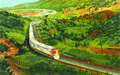 347--Santa Fe Streamliner Ascending Raton Pass, New Mexico